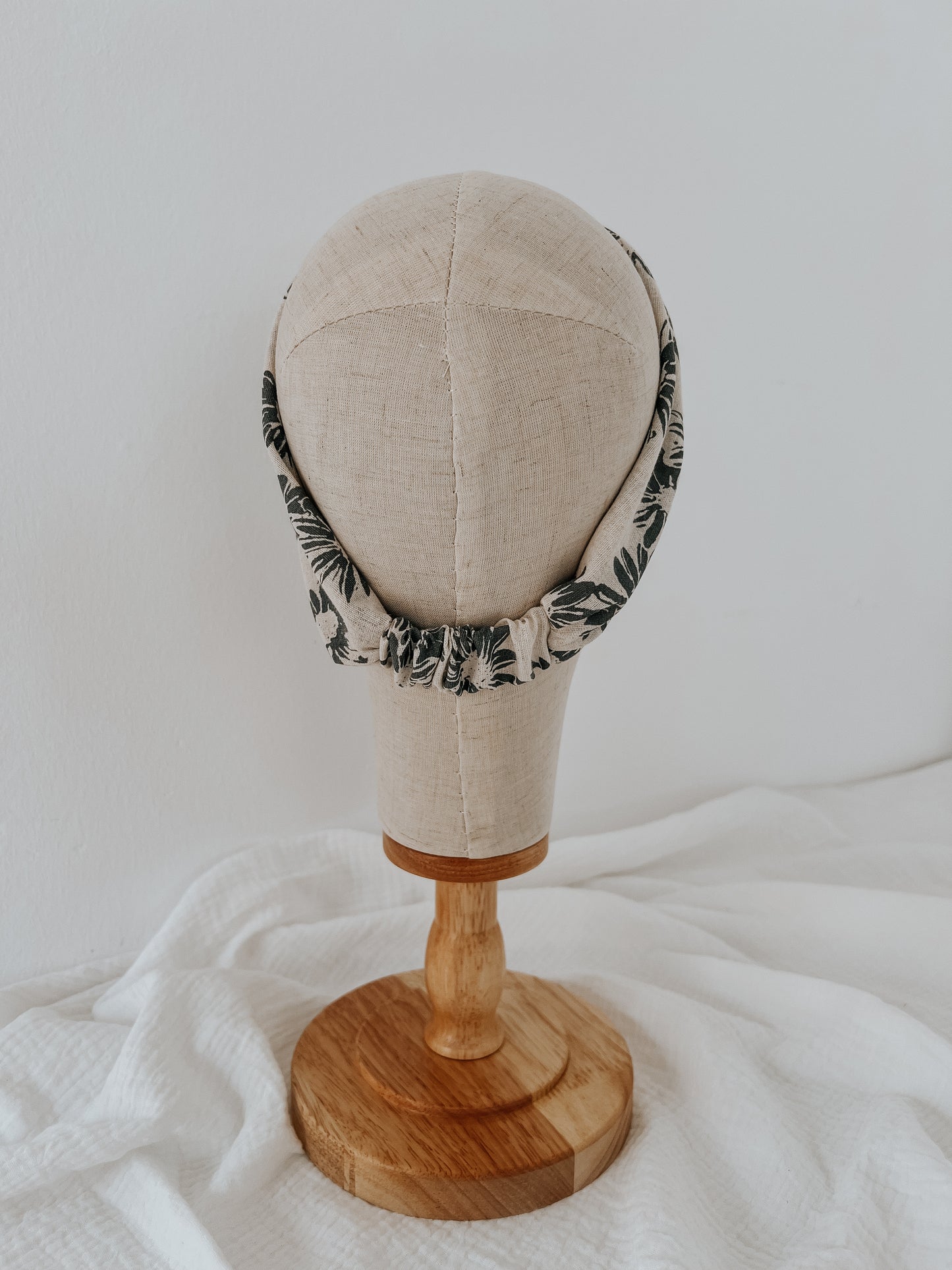 Floral linen turban