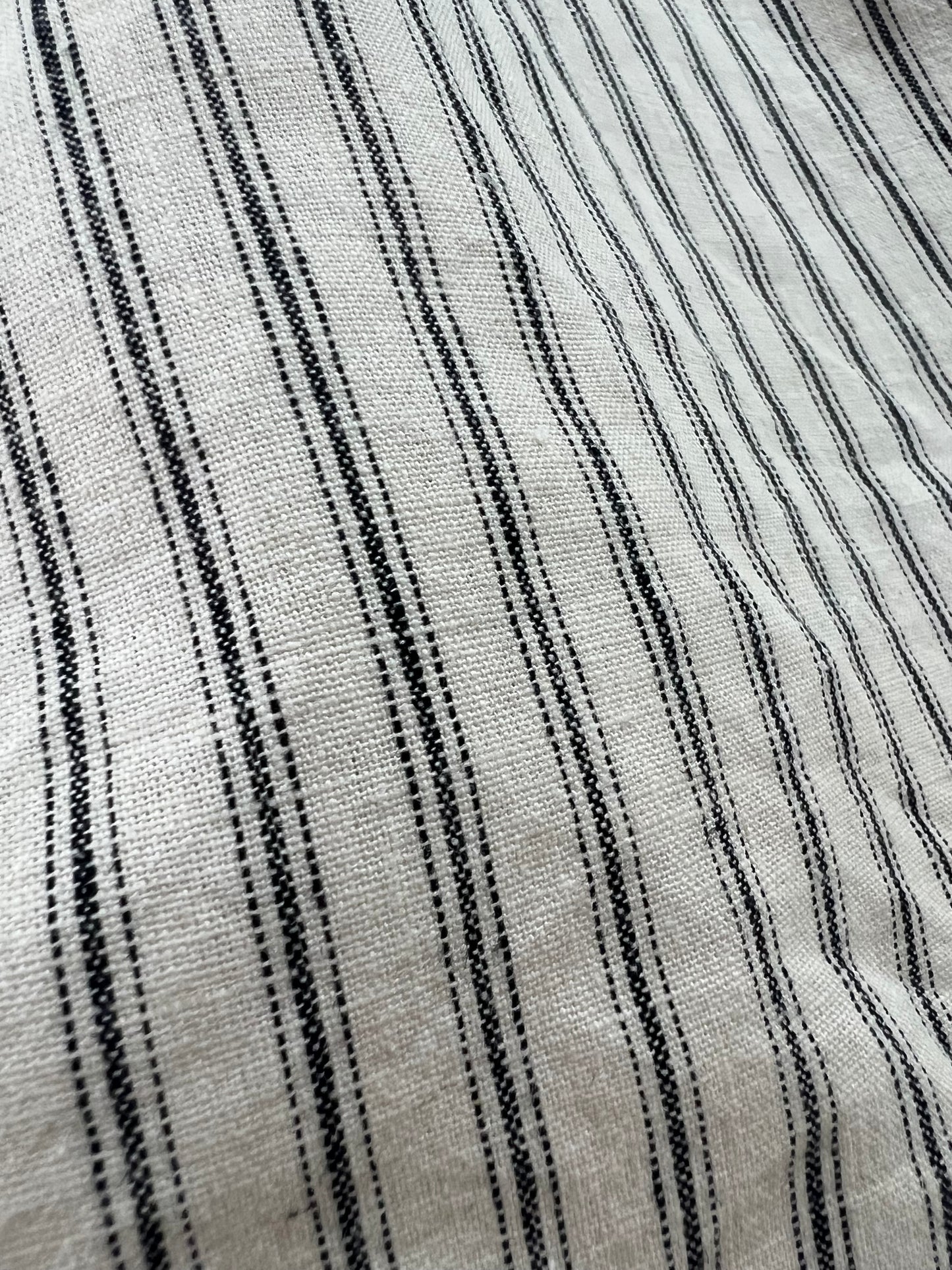 Striped linen shorts