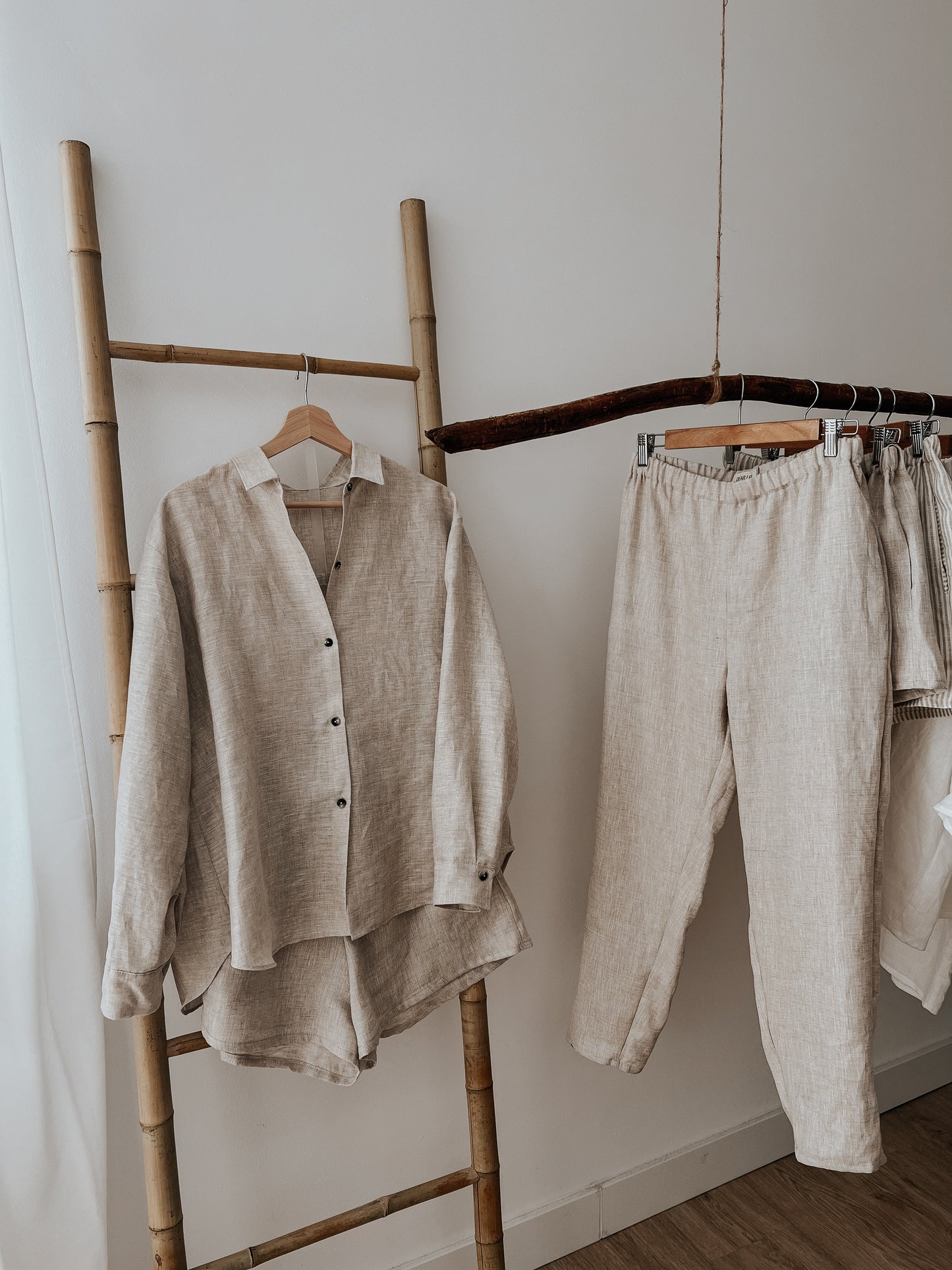 Sand linen blouse