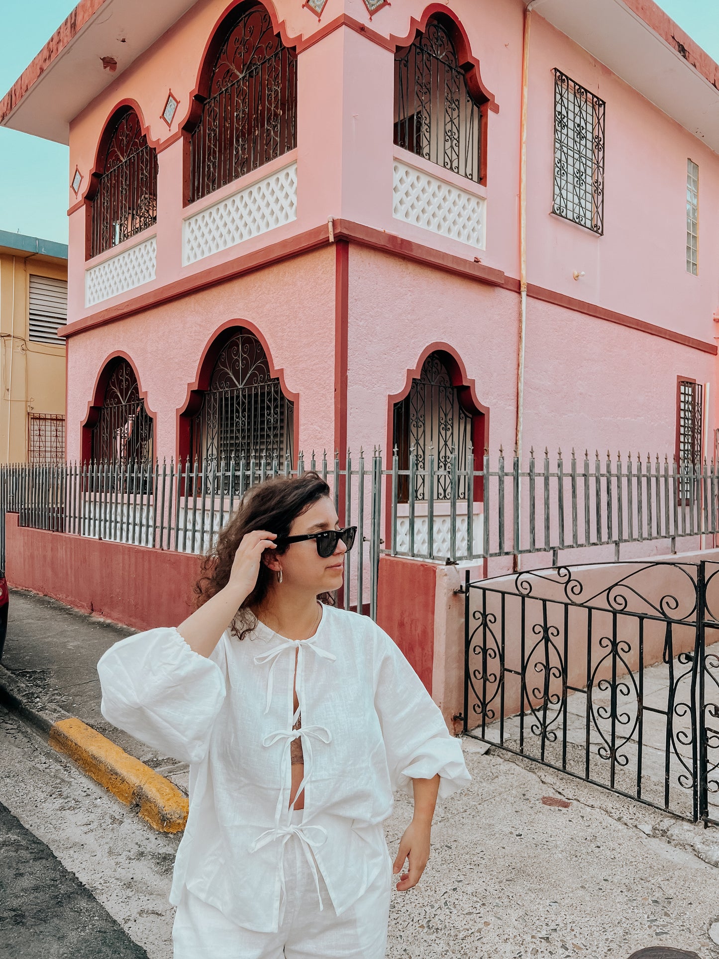 Palma blouse white linen