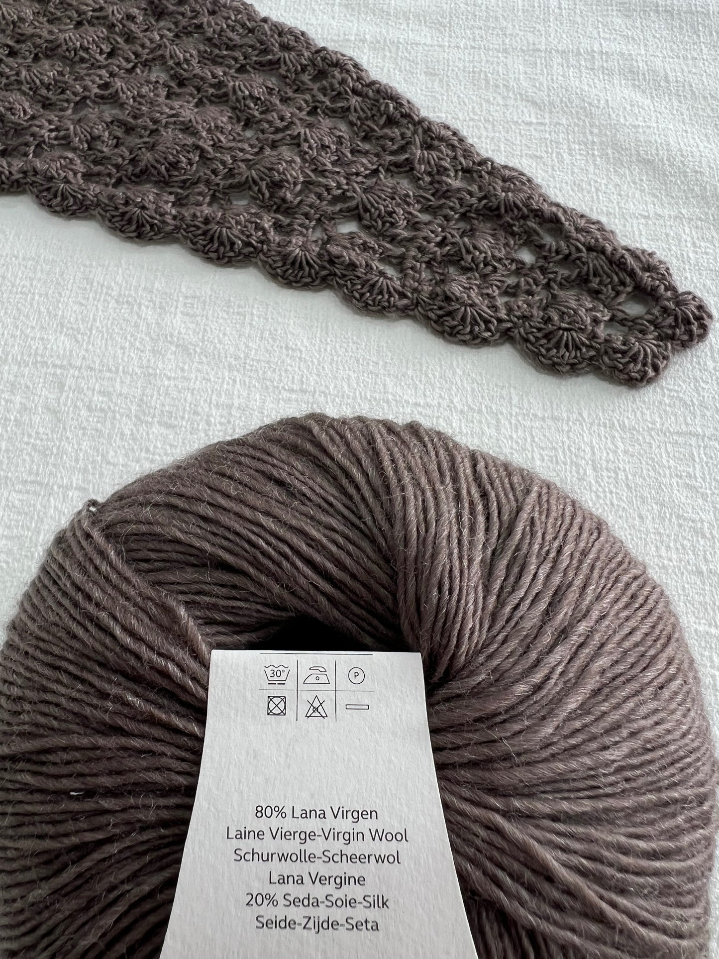 Merino and silk scarf