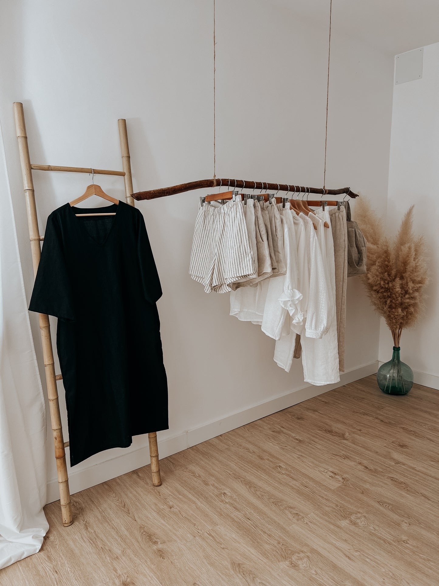 Vestido lino negro