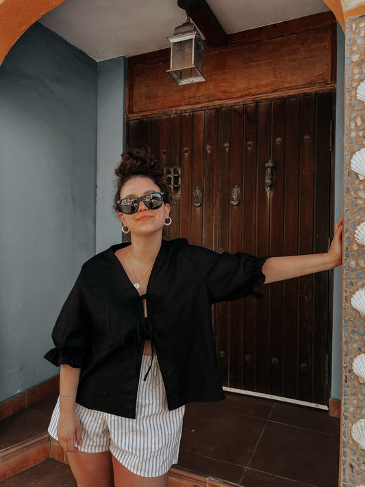 Blusa Eloise lino negro