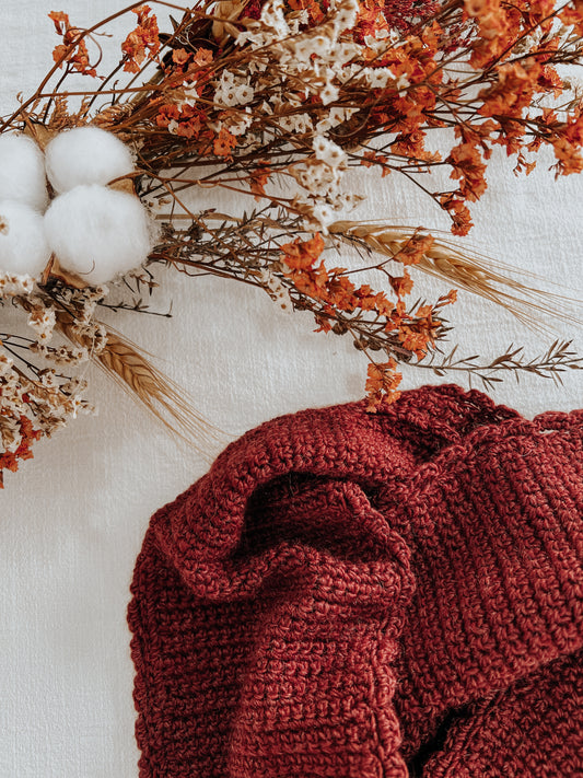 Bufanda de merino y seda