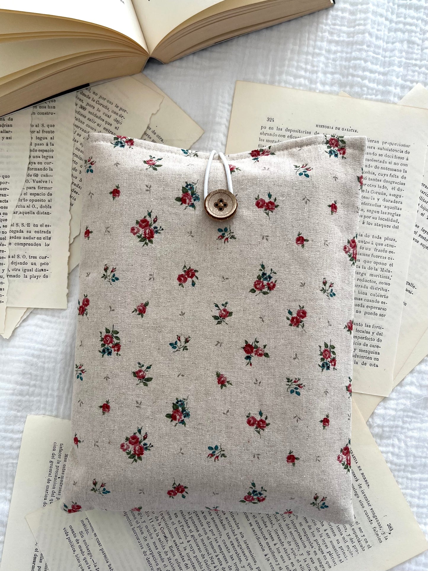 Linen book cover