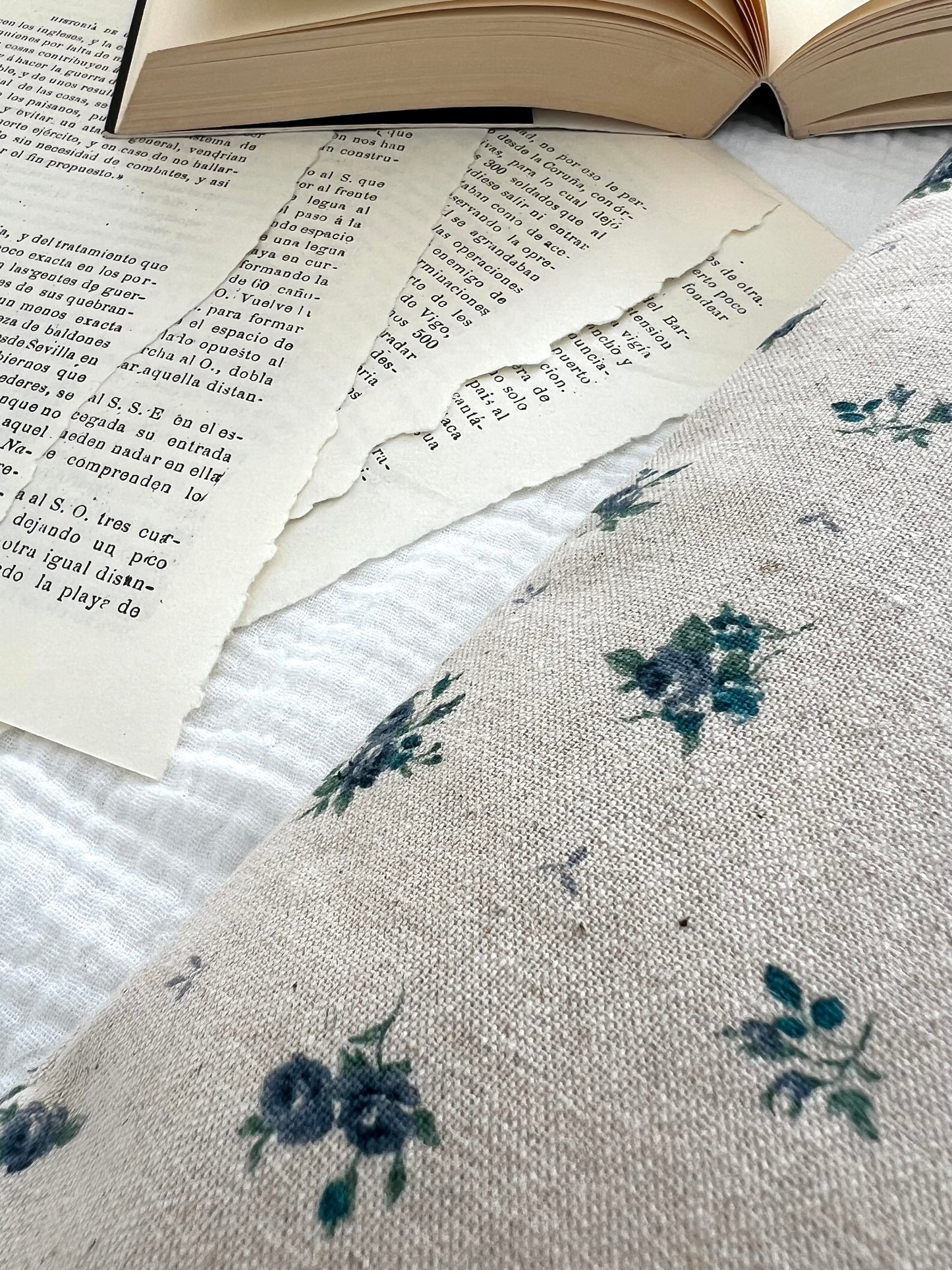 Linen book cover