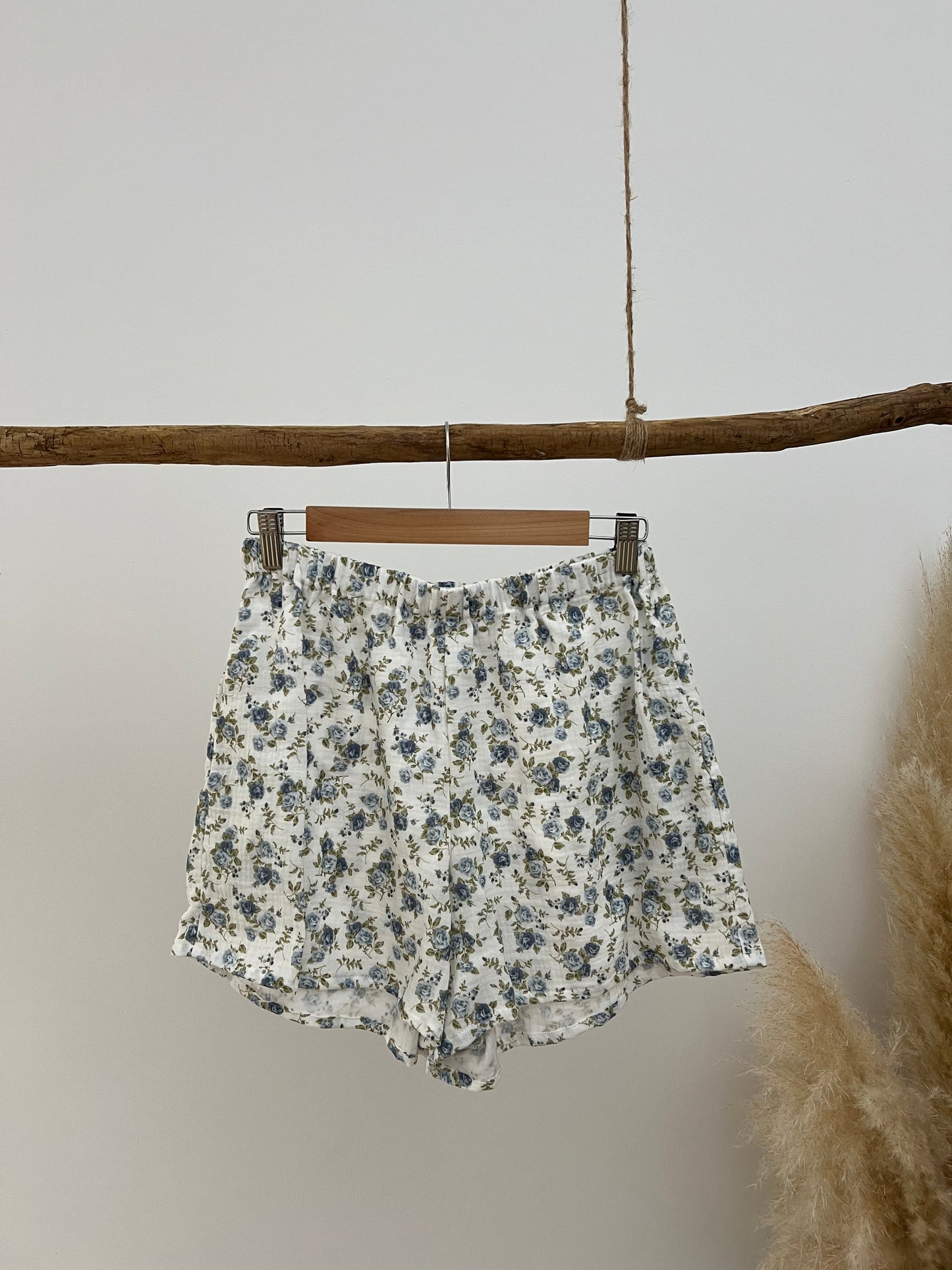 Blue floral shorts