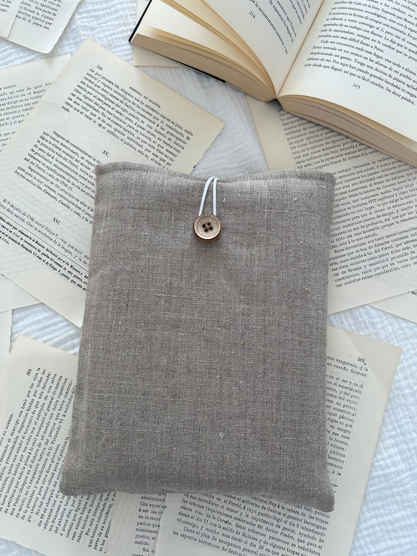 Linen book cover