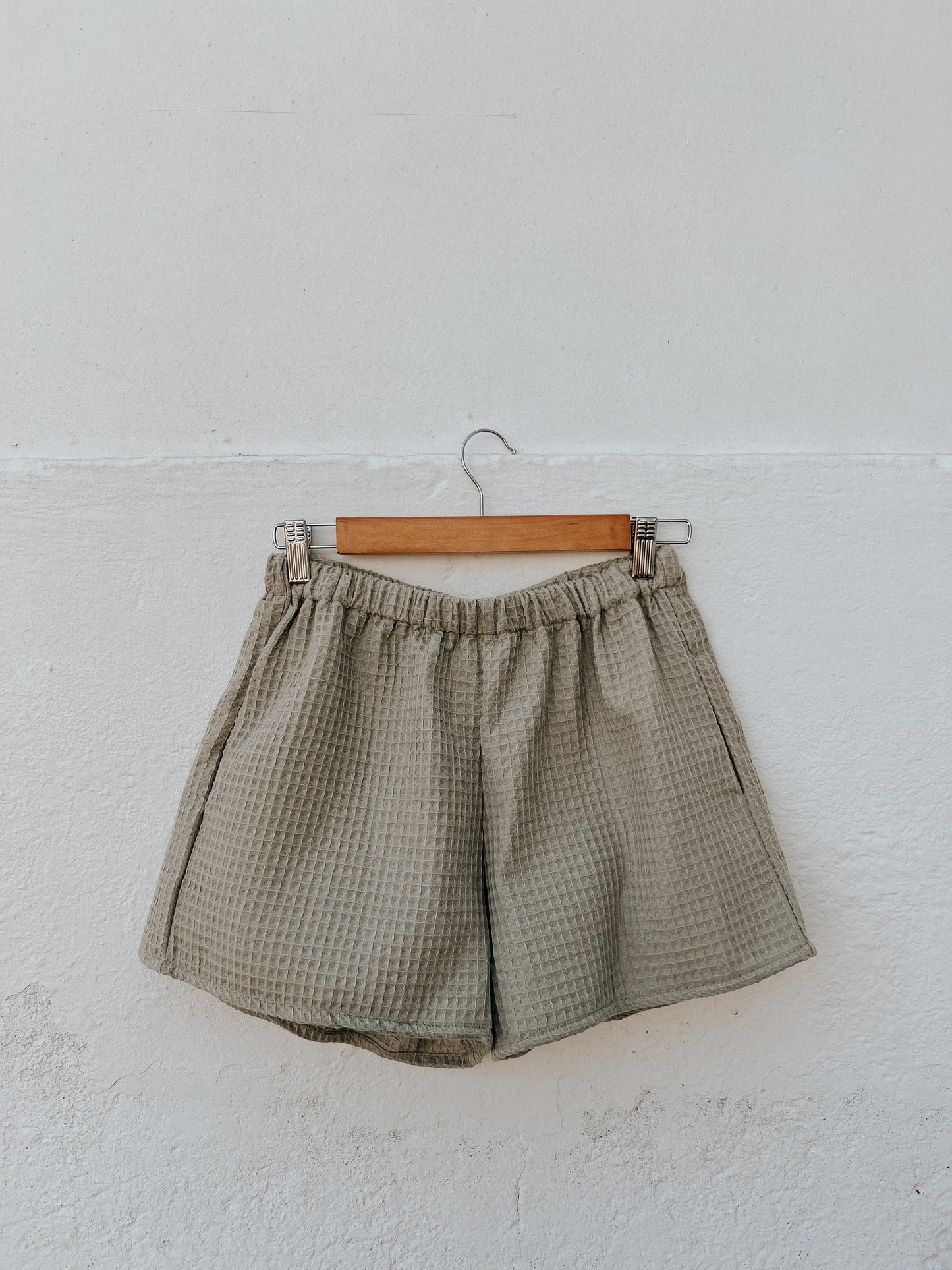 Shorts waffle verde