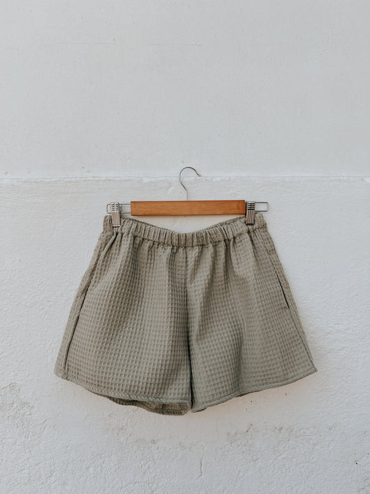 Shorts waffle verde