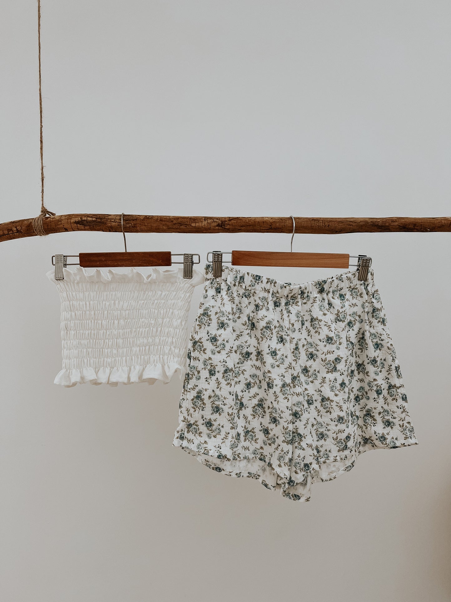 Blue floral shorts