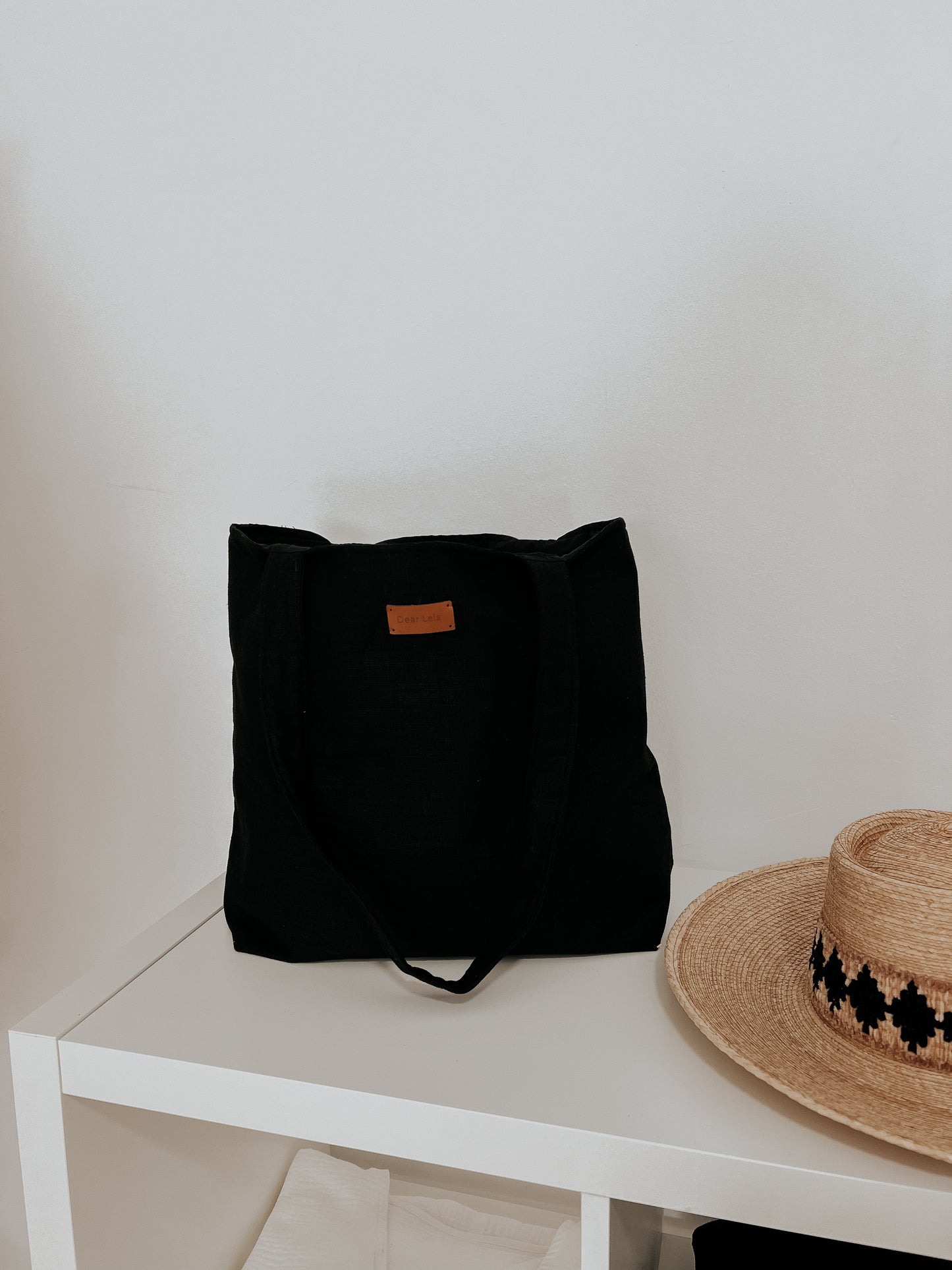 Bolso Malmö de lino negro