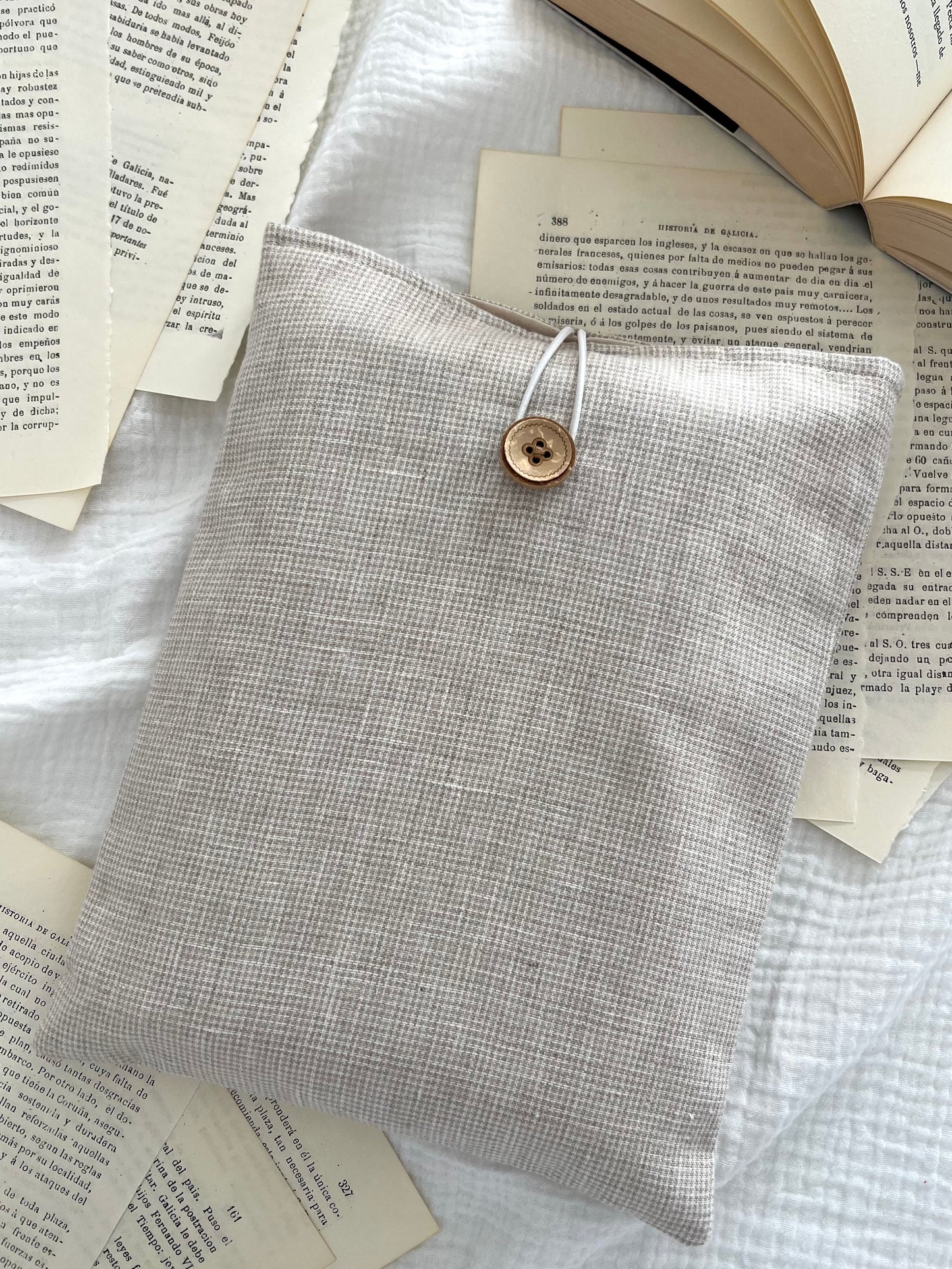 Linen book cover