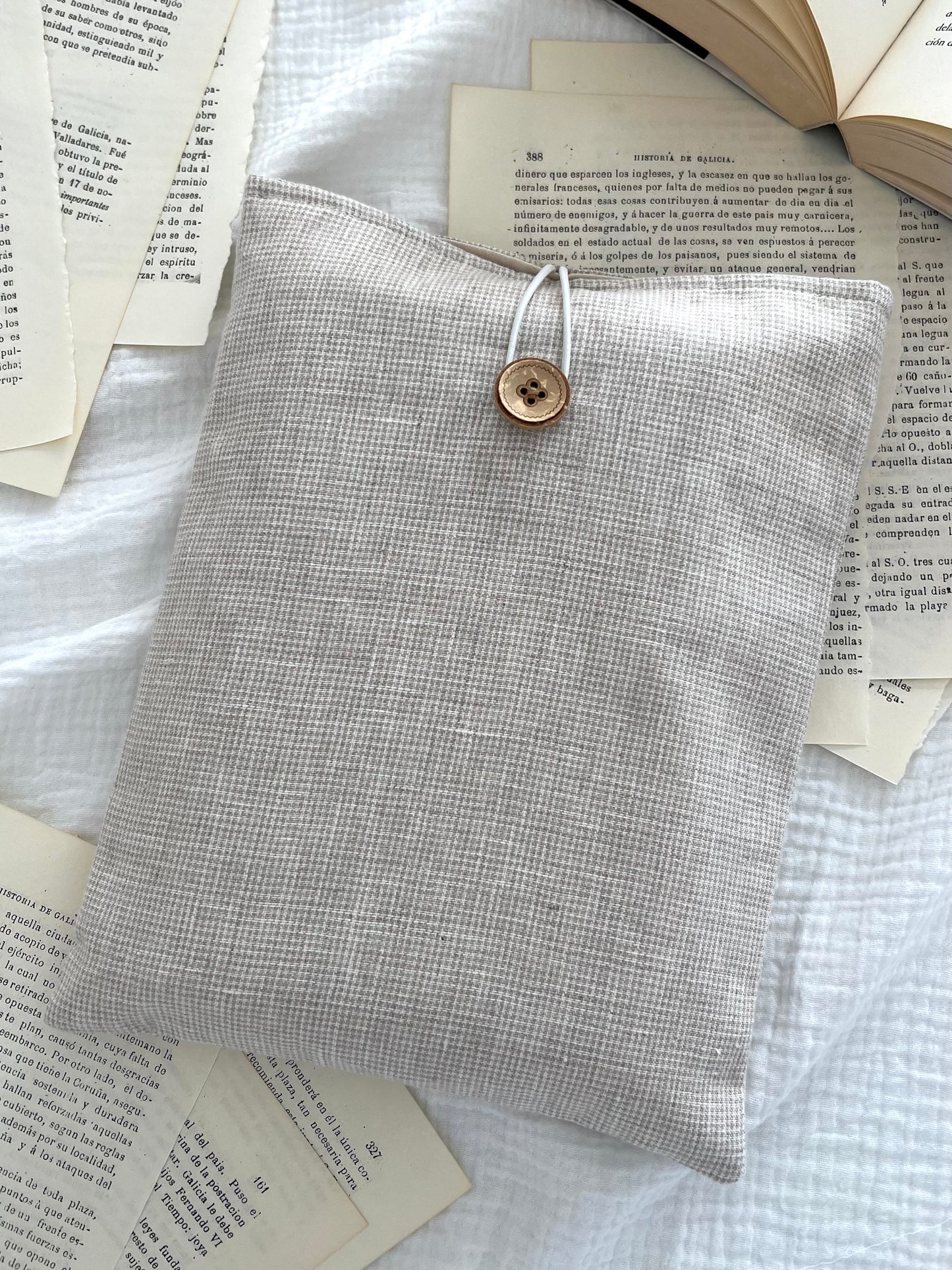 Linen book cover