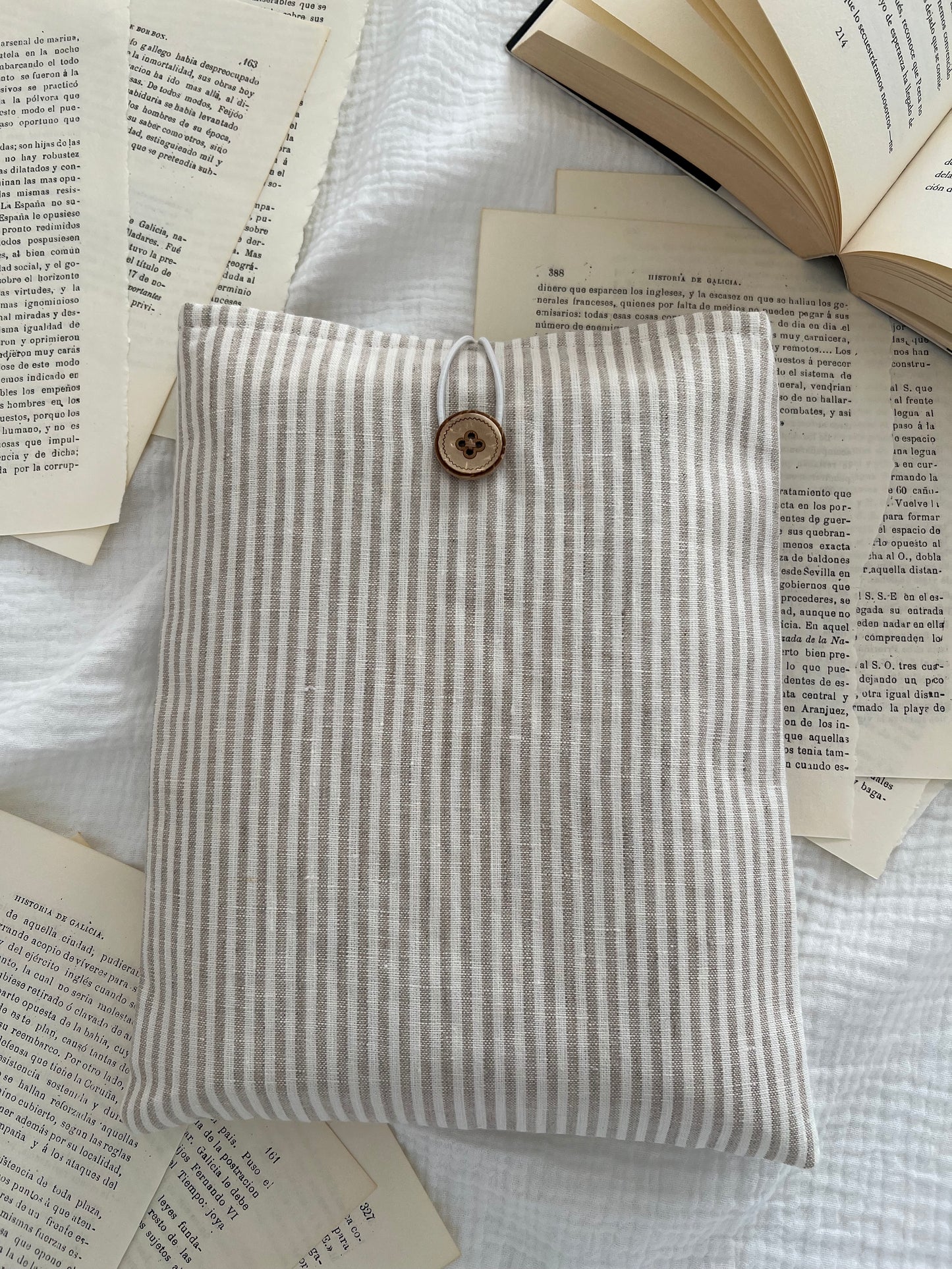 Linen book cover