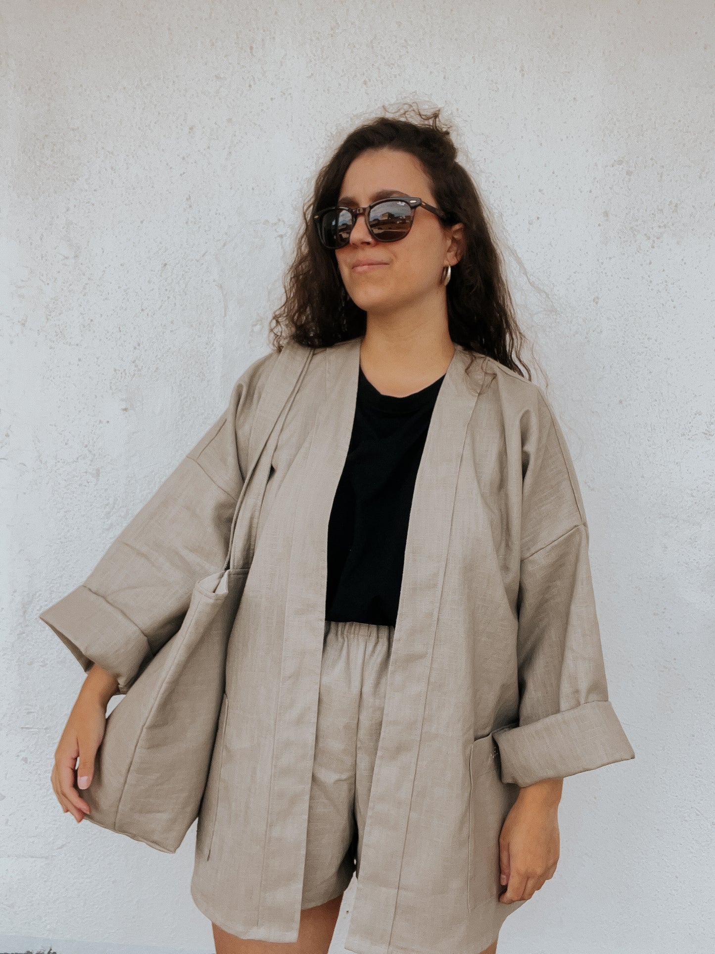 Taupe linen jacket