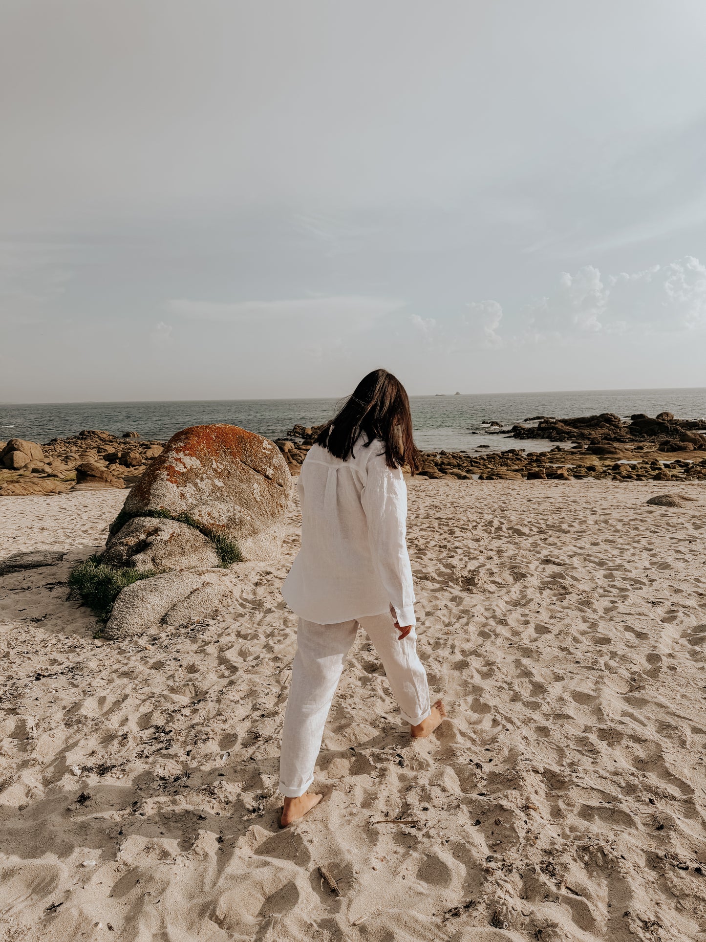 Camisa Olivia lino blanco