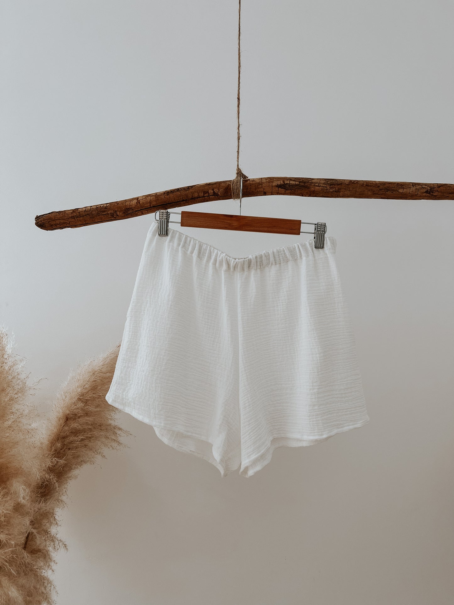 Shorts de algodón blanco