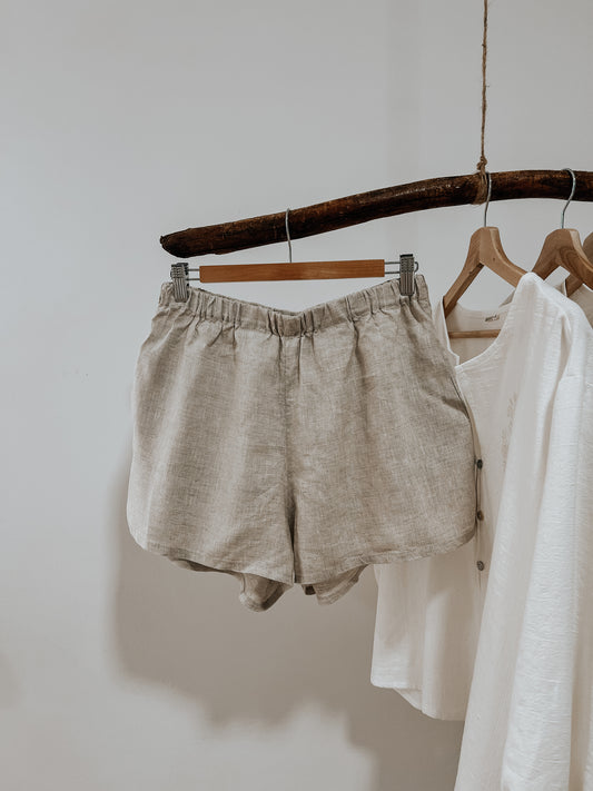 Shorts de lino arena