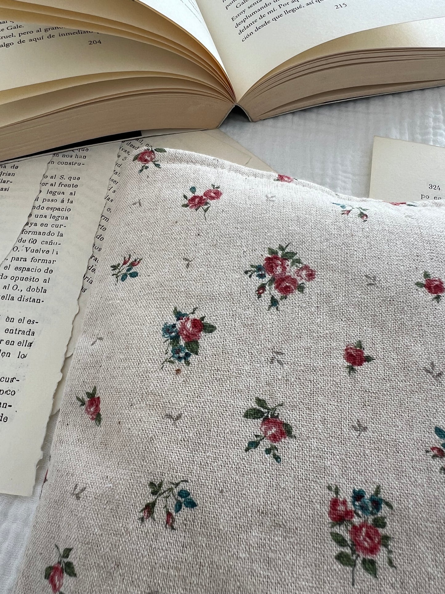 Linen book cover