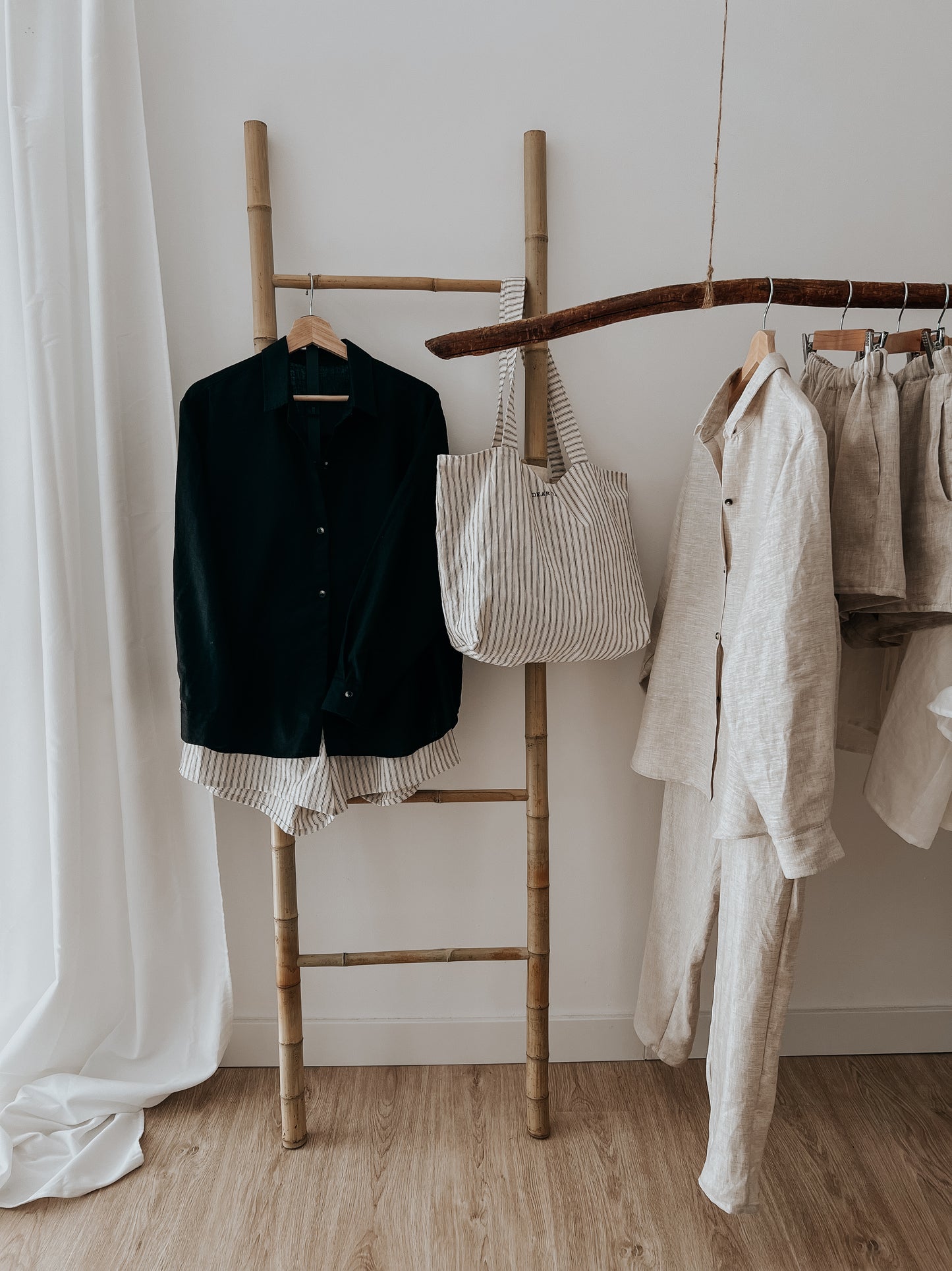 Black linen blouse